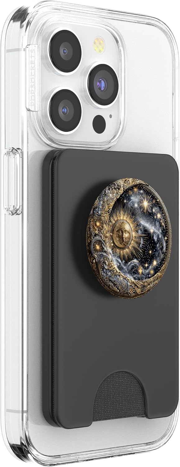 Celestial Sun Stars Moon PopSockets PopWallet for MagSafe