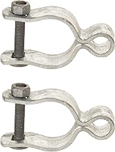 2 Pack Chain Link Fence Frame Gate Post Female Hinge with Bolts and Nuts (1-7/8 Inch)