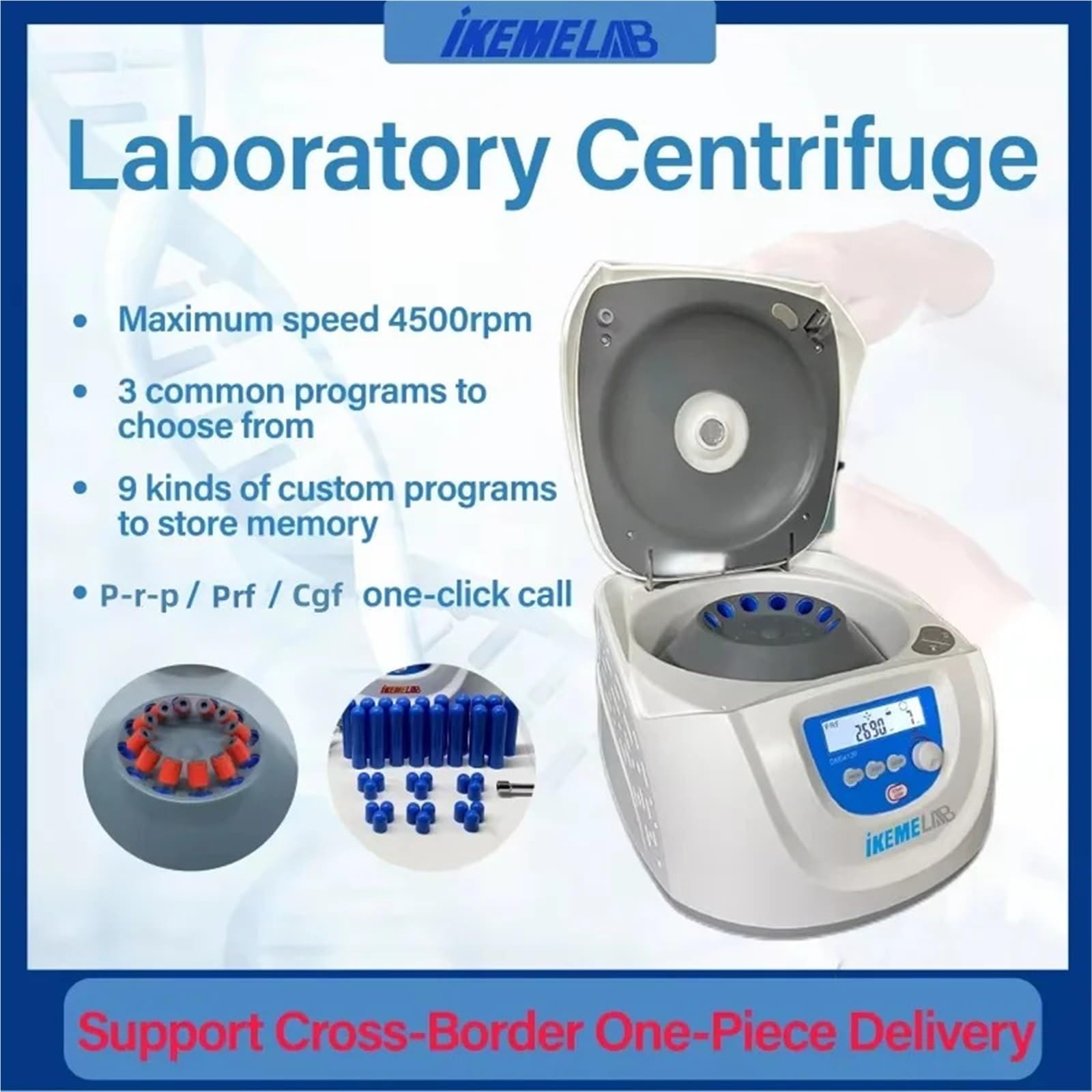 Zentrifuge, Laborzentrifuge, Plasmazentrifuge, 5/7/10/15 ml-Röhrchen, 4500 U/min, langsame Beauty-Zentrifuge