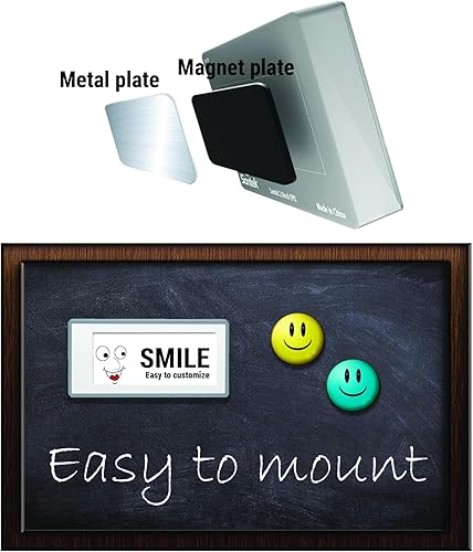 Miniatura 5 de Santek EZ - Letrero digital de papel electrónico de 2.9 pulgadas, recargable, inalámbrico, pantalla tricolor de baja potencia con 5 mensajes