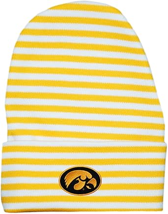 Amazon Com University Of Iowa Hawkeyes Striped Newborn Knit Cap Gold Clothing Shoes Jewelry