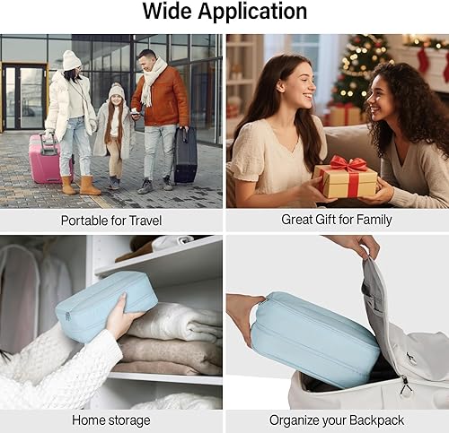 Miniatura 8 de Hanke 7 juegos de cubos de embalaje para viajes, bolsas organizadoras de viaje, organizadores de embalaje expandibles compresibles