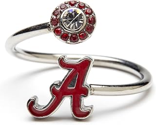 Stone Armory University of Alabama Crimson Tide Gifts - Script A Alabama Crimson Tide Rings with Crystals - Hypoallergenic and Adjustable Sizes 5-12 - Alabama Jewelry for Women
