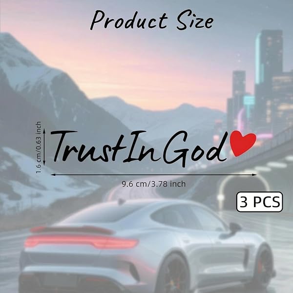 3 Stück Trust In God Aufkleber, Auto Aufkleber Spiegel, Vertraue Auf Gott Rückspiegel Aufkleber Vinyl Aufkleber Autodekoration Geschenk für Fahrer Frauen Männer (Rot Liebe) - 2
