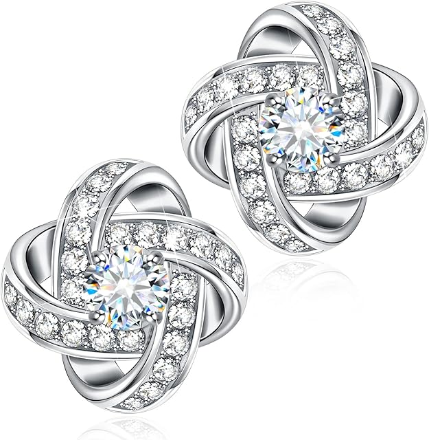Alex Perry Earrings for Her Satellite Series Stud Earrings for Women 925 Silver Hypoallergenic Jewellery for Girls Zirconic Earrings Birthday Gifts Valentine Gifts for Women with Jewellery Box