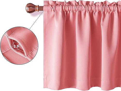 Miniatura 9 de Gxi Cortina de cocina negra de 20 pulgadas de largo, con bolsillo para barra, cortinas opacas para baño, cortina corta, cenefa de tratamiento de