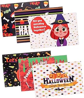 CIYODO 6Pcs O Presente Presentes Cartão De Presente Cartão De Presente Decoração De Halloween Cartões De Presente De Festa Cartões De Bênção Cartões De Nota Suprimentos De Festa Cartão
