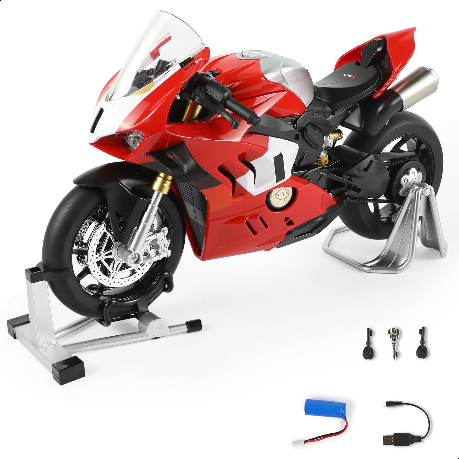 1:9 Moto in metallo pressofuso compatibile con Ducati Panigale V4 S
