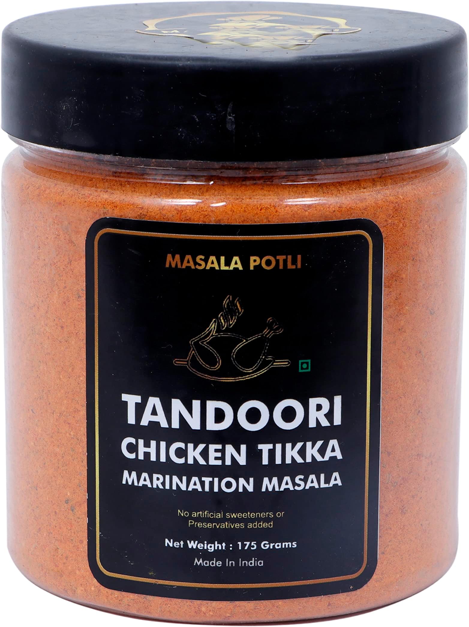 MASALA POTLI� Tandoori Chicken Tikka / BBQ Marination Masala - 175 Grams / 6.17 Oz | Medium Spicy | Barbeque, Tandoor, Grill, Air Fry & Deep Fry |