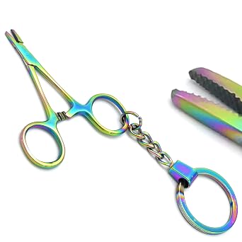 2.5" Multi Titanium Rainbow Needle Holder Driver Keychain Promotional Medical Keychain
