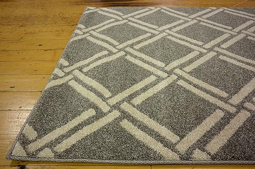 Miniatura 12 de Unique Loom Trellis Collection - Alfombra geométrica moderna gris (3 pies 3 pulgadas x 5 pies 3 pulgadas)