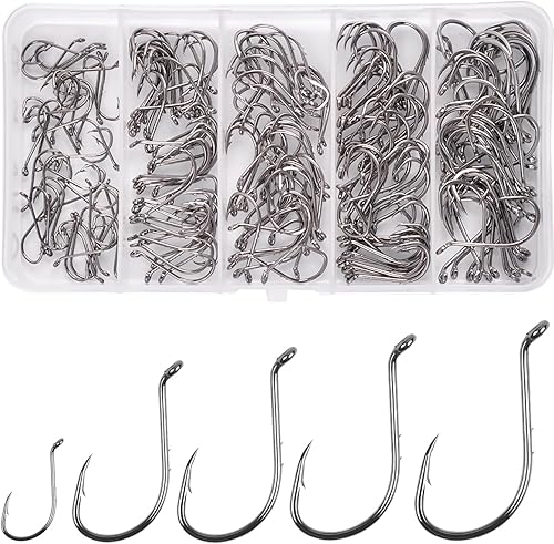 Ganchos de pulpo, anzuelos de pesca con forma de J, ganchos circulares de pulpo, picos de púas, ganchos de acero de alto carbono, ganchos circulares