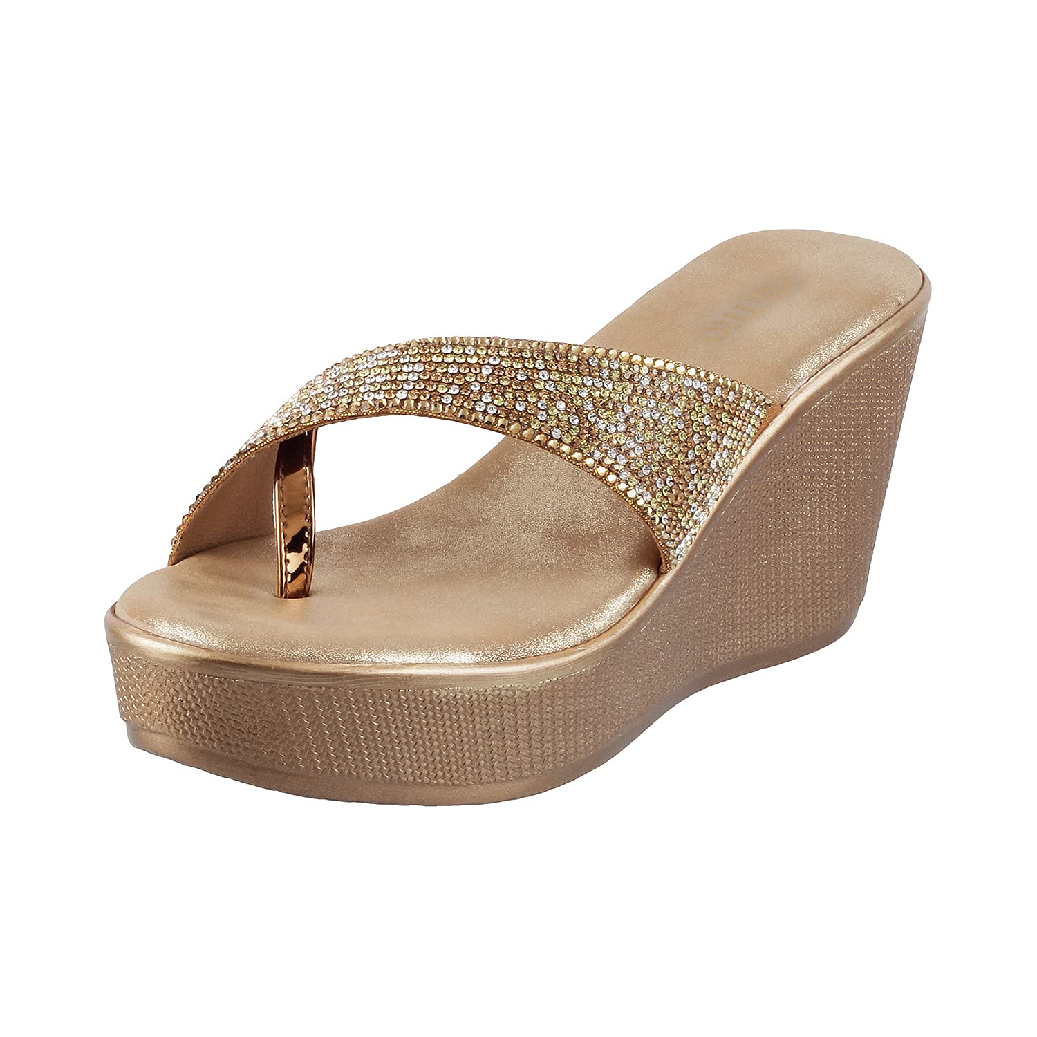 Metro Womens Synthetic Antic Gold Slip Ons (Size (7 UK (40 EU)) (B095MFFMKB) Amazon Price History, Amazon Price Tracker