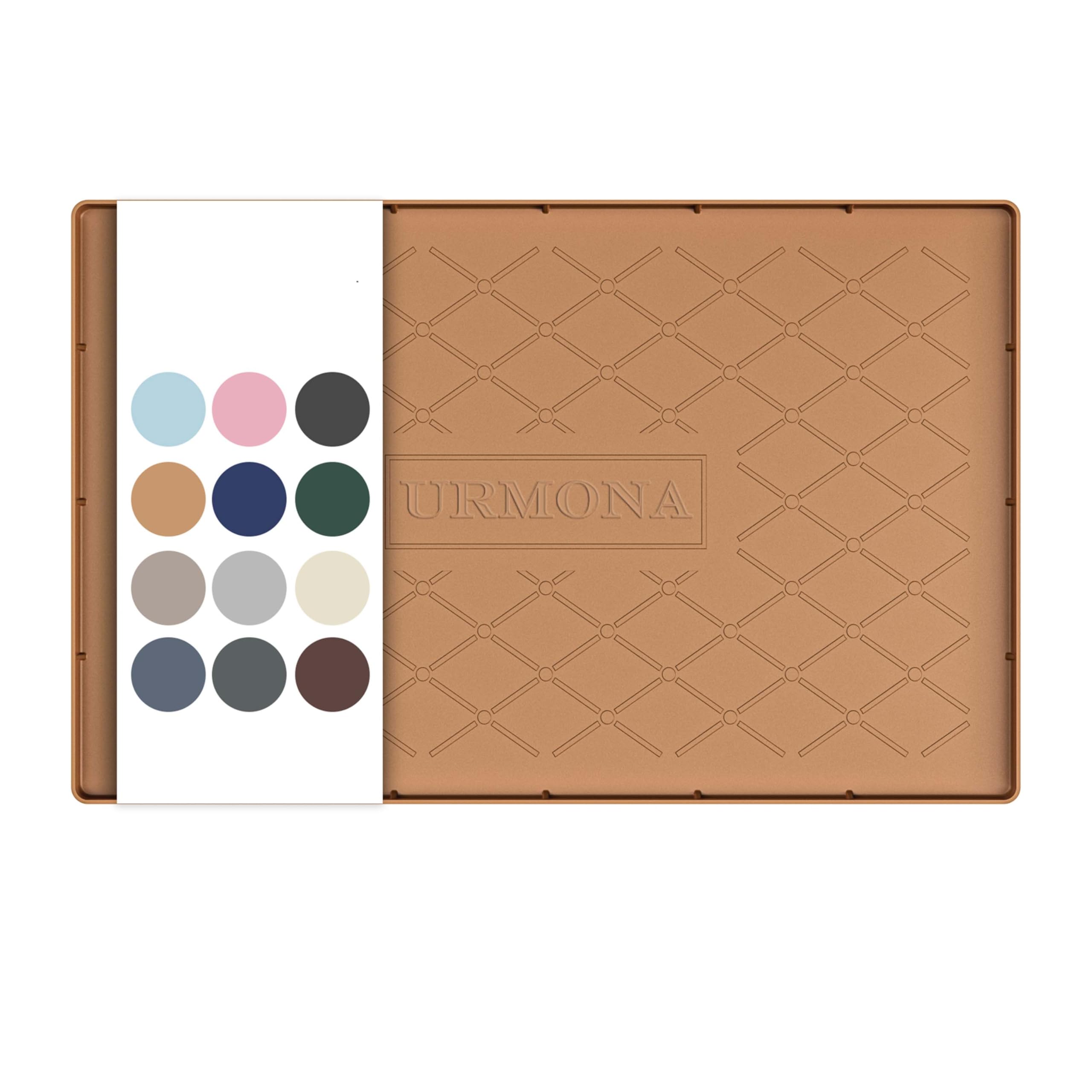 URMONA Under Sink Mat 35 x 55 cm, Waterproof Silicone Cabinet Protector