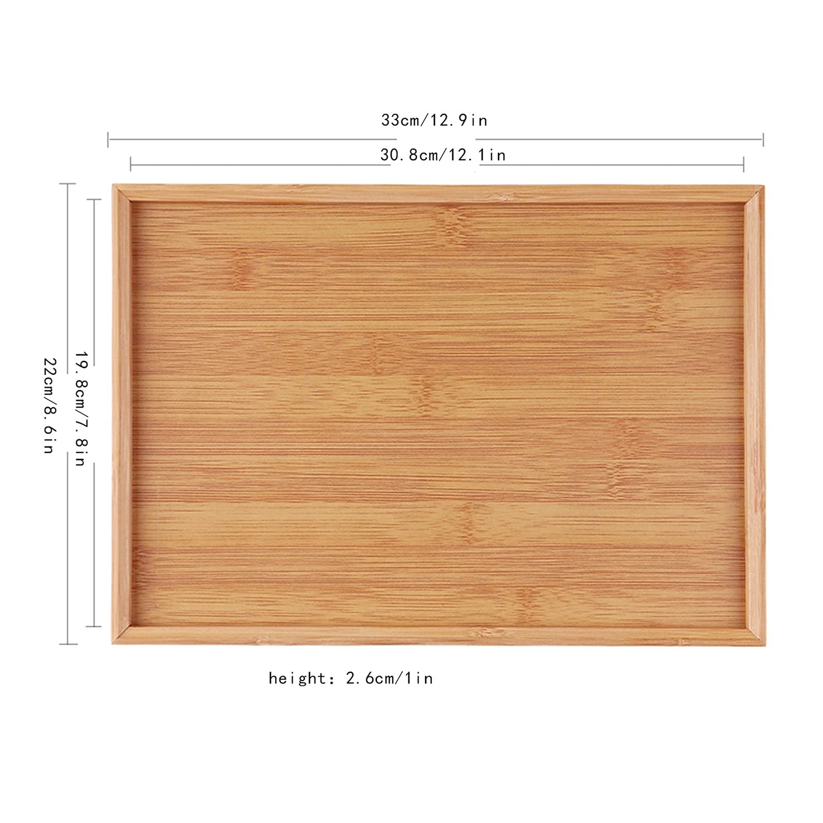 Bandeja para Servir Bandeja de Servicio con Asas - bandejas de Madera for la Comida del Desayuno, la decoración de la Mesa de café del té Bandeja/Bandejas ( Size : Small )