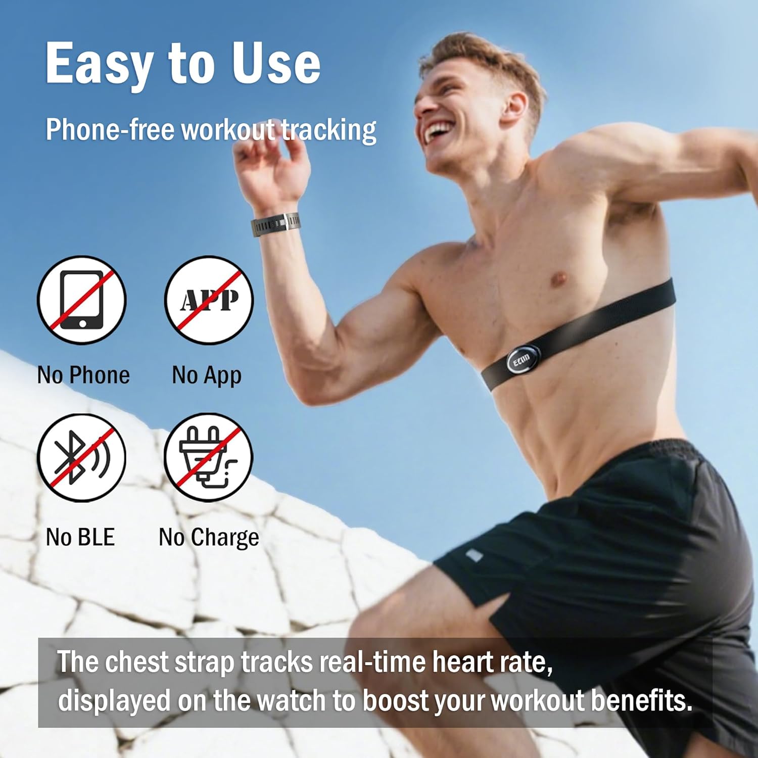 EZON Heart Rate Monitor Easy to Use features