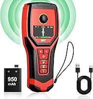 Tyrry 5-in-1 Stud Finder Wall Scanner: Detects AC Wires, Metal up to 120mm, Wood & Pipes - Color Display, Audio/Visual Alerts, Rechargeable