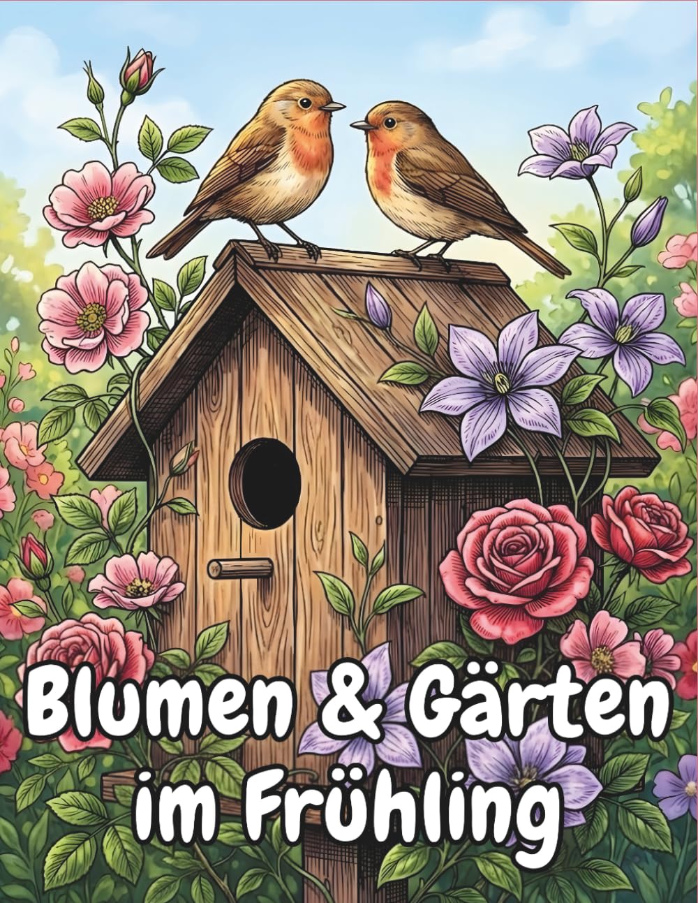Blumen & Gärten im Frühling: 50 Motive für Erwachsene – Entspannende Gartenszenen für Ruhe und Stressabbau.