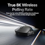 RAPOO VT2 MAX Wireless Gaming Mouse, True 8K Wireless Polling Rate, 53g Lightweight, Up to 750 Hr Battery, Nordic nRF54L15 MCU, 120-Million Optical Switch, 10 Programmable Buttons, Macro Enabled