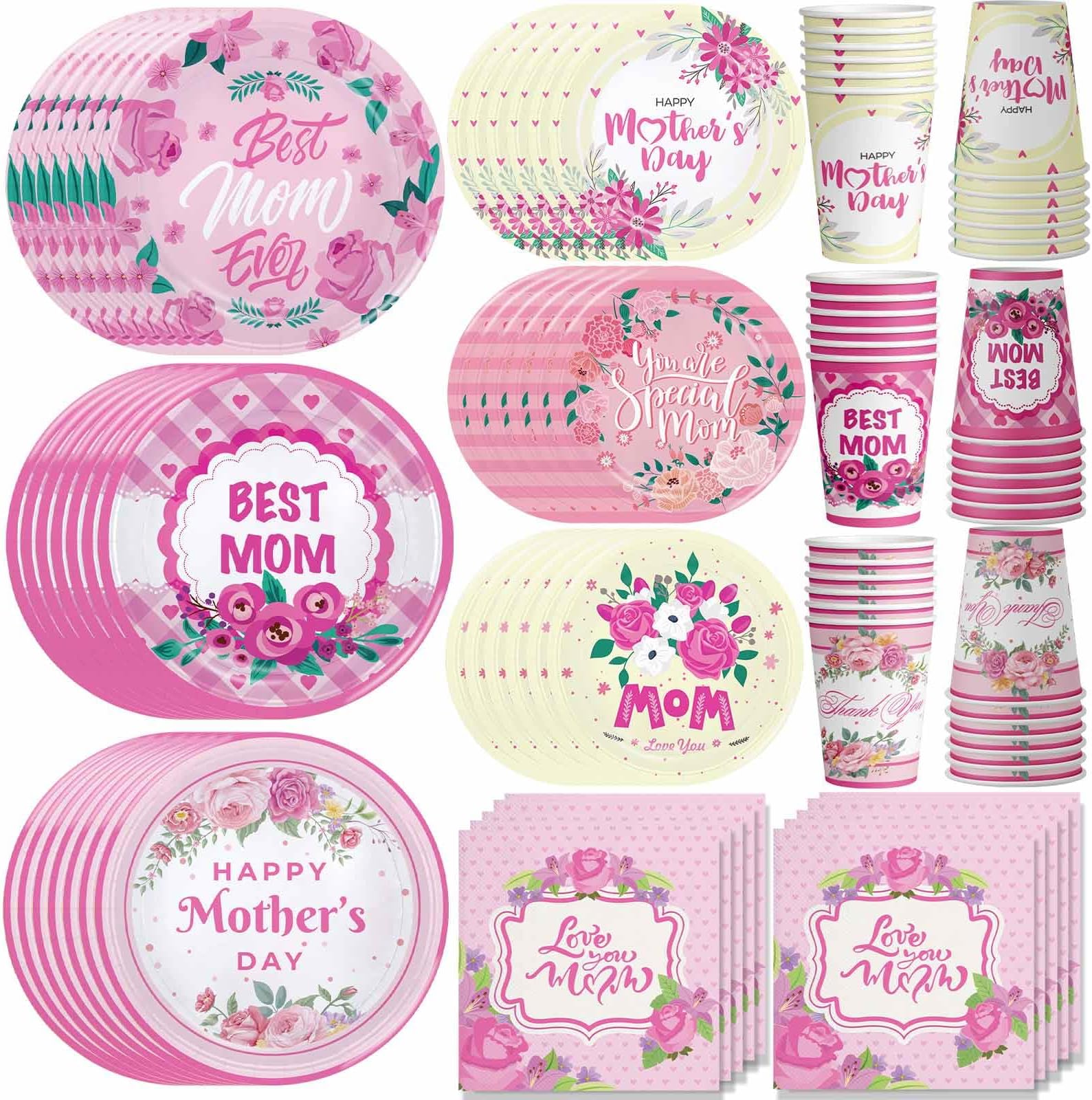 Amazon.com: Know me Happy Mother's Day Cake Plates Dessert Tableware ...