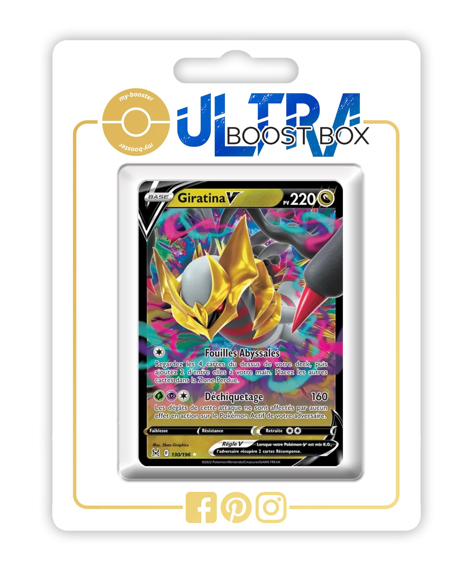 Carte GIRATINA V 185/196 Full Art Pokémon Origine Perdue EB11 FR NEUF Carte GIRATINA V 185/196 Full Art Pokémon Origine Perdue EB11 FR NEUF