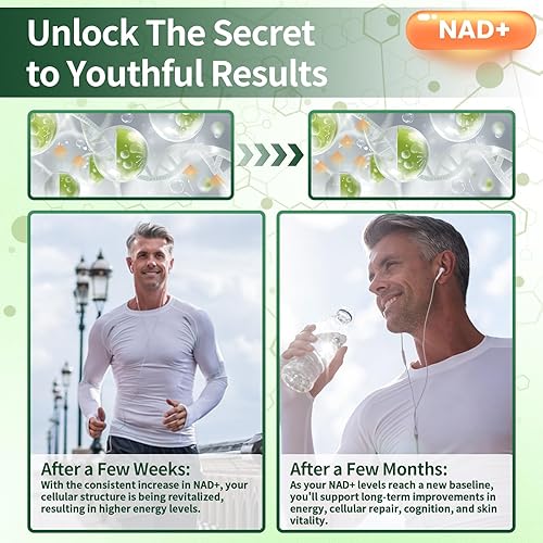 Miniatura 8 de Suplemento NAD, nicotinamida liposomal ribósido resveratrol 900 mg, alternativa a NMN, suplemento NAD de alta pureza para mujeres y hombres,