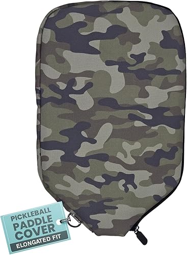 Vista 79 de Palms-O-Aces Pickleball Paddle Sleeve Lightweight Padded Canvas Covers for Paddles Protective Racket Case with zipper Standard & Elongated
