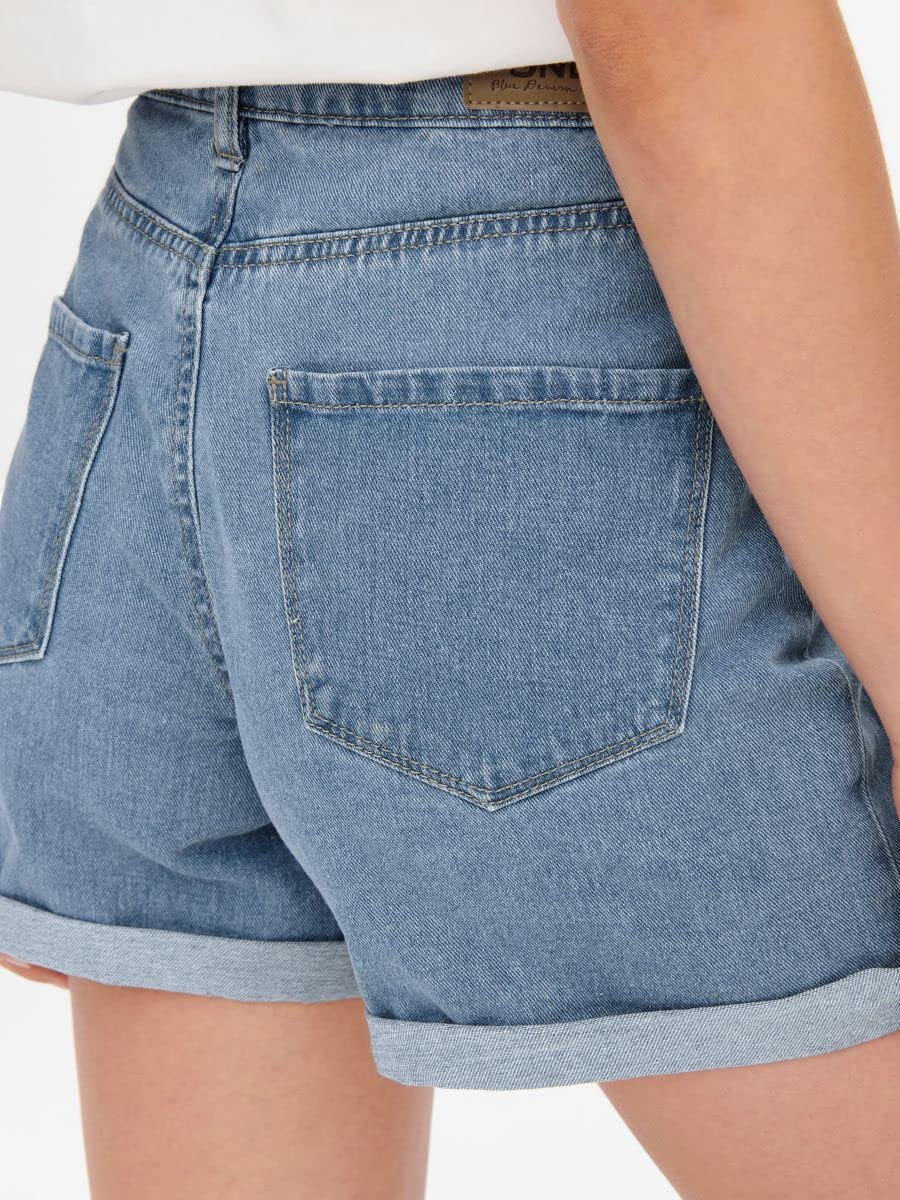 ONLY Short en Denim ONLPHINE Taille Haute Regular Fit Short en Denim