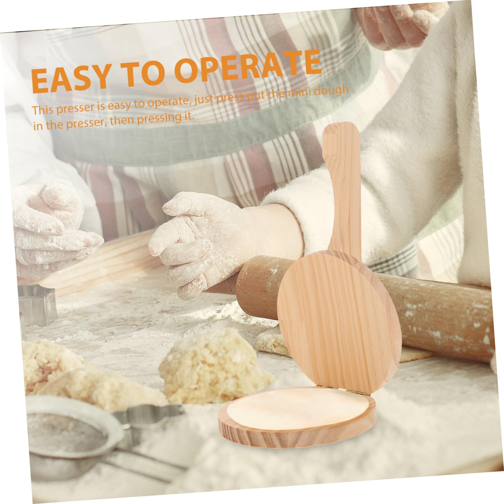NAMOARLY Household Dumpling Kitchen Artifact Pressing Wood Dumpling Press Portable Skin Press Maker Manual Dough Skin
