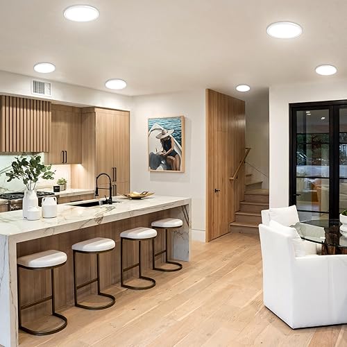 Miniatura 9 de slochi Paquete de 2 luces LED de techo empotradas de 12 pulgadas, luces de techo de 28 W, 3000 K4000 K5000 K seleccionables, 3200 lm superbrillantes