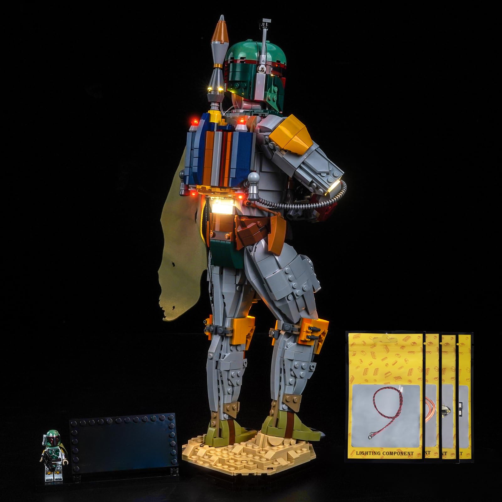 BrickBling Kit d'éclairage à télécommande compatible avec Lego 75455 Boba