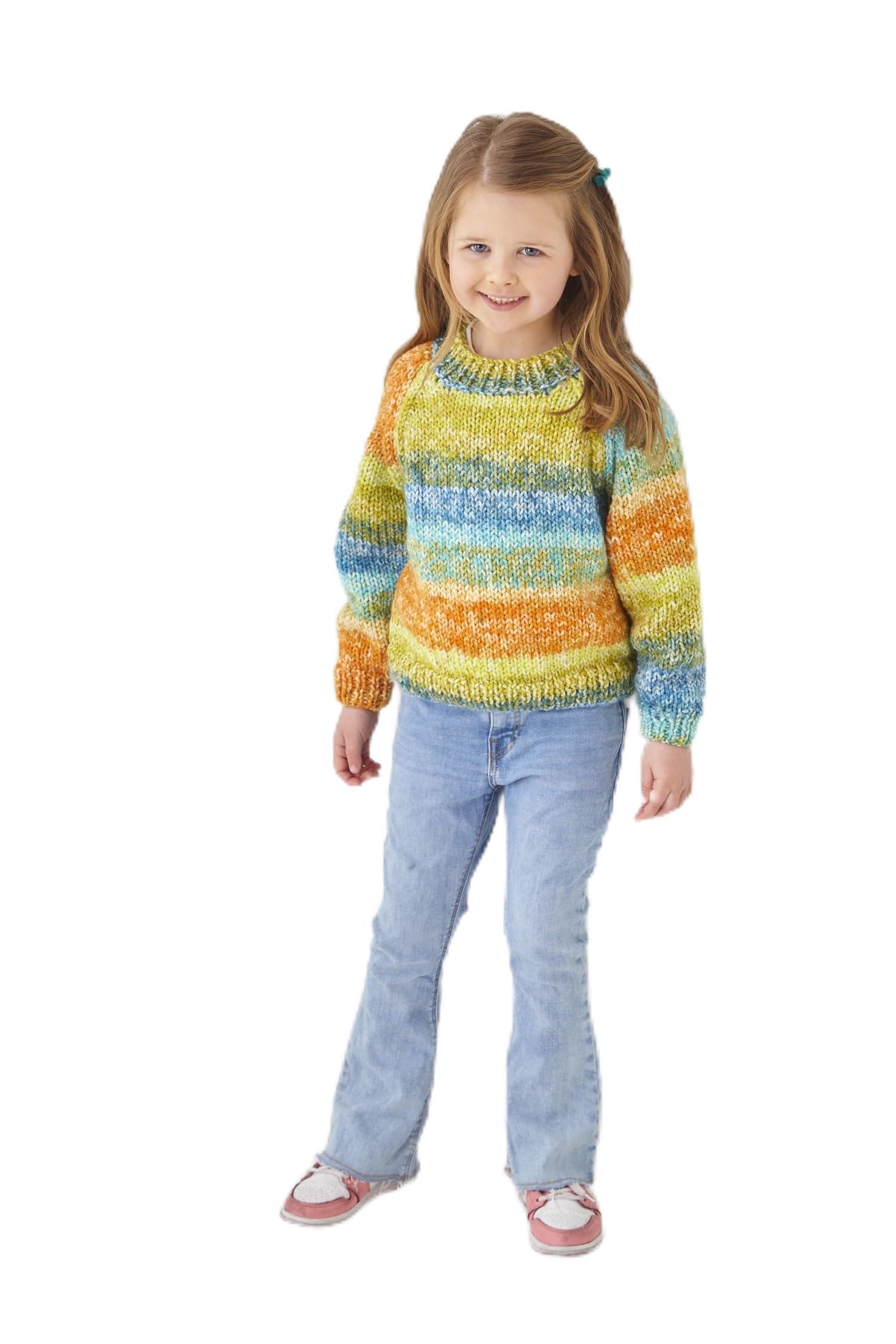 King Cole Chunky Knitting Pattern - 6199 Childs Cardigan & Sweater (2 Designs)