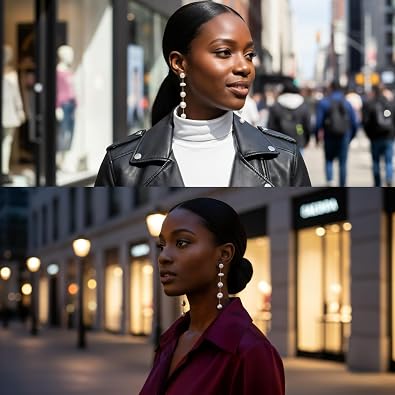 Statement Pearl Drop Dangle Earrings