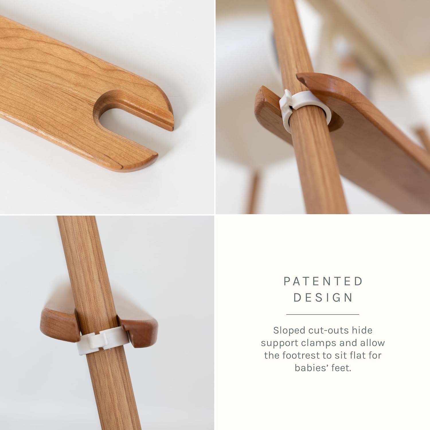 Yeah Baby Goods Adjustable Footrest & Leg Wrap Set Compatible with The IKEA Antilop Highchair (Cherry) - High Chair Accessories Bundle - Attachable Foot Rest w/Support Clamps & Matching Leg Stickers