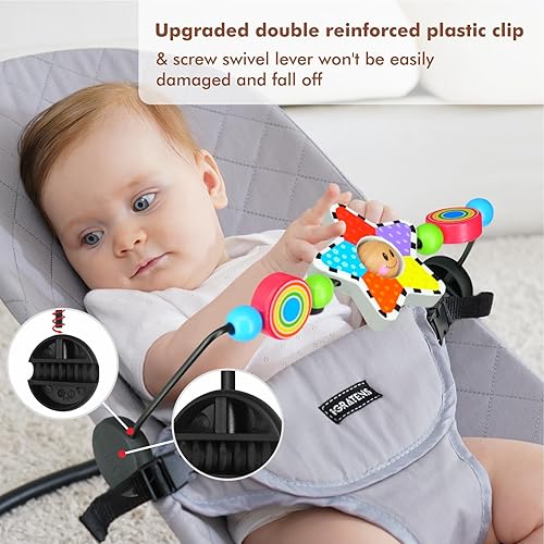 Miniatura 3 de Baby Bjorn - Barra de juguete para gorila de bebé, suave y feliz, fácil de colocar y quitar, materiales aptos para niños, diseño emocionante para