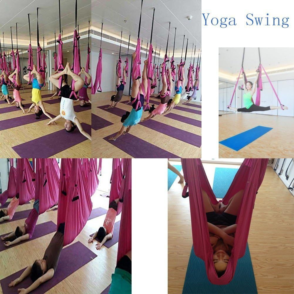 PLANET-OCEAN Yoga Swing Inversion Sling Aerial Yoga Hammock (See Color Options)
