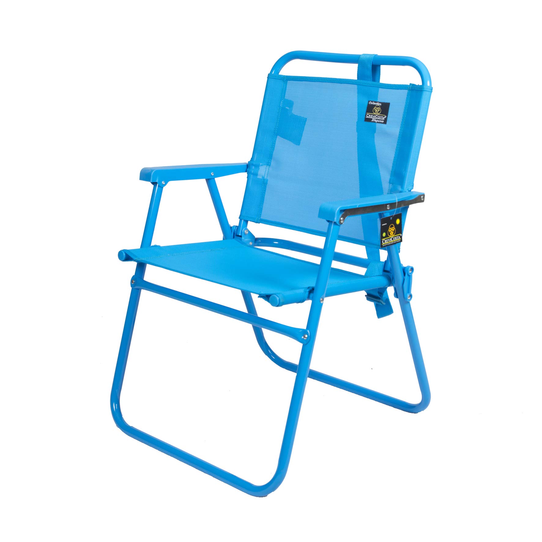 CREVICOSTA QUALITY MARK MARCAS DE CALIDAD - Elegance 905 - Silla de Playa Plegable con reposabrazos. Fija, sin Posiciones (Azul)