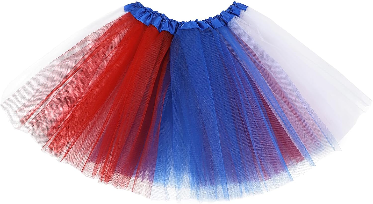 Flag Tutu for Girls, Tulle Puffy Skirt, 4th of July Tutu, Independence Day Red White and Blue Skirt Red White and Blue