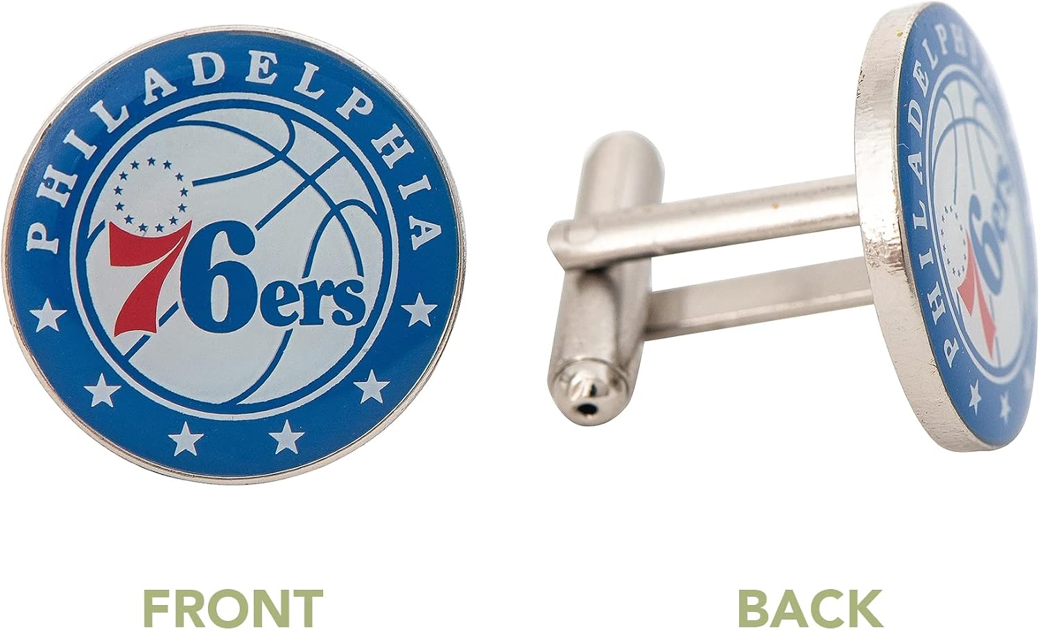 Desert Cactus Philadelphia 76ers Cufflinks - Official PHI NBA Team Logo National Basketball Association Formal Wear Jewelry (Cufflinks)