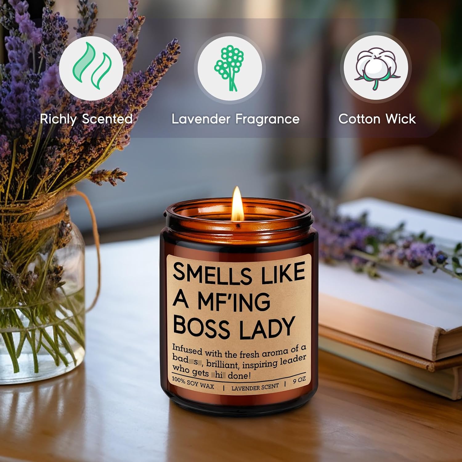 GSPY Candle, Boss Lady Gifts for Women, Bosses Day, Birthday Gifts for Boss