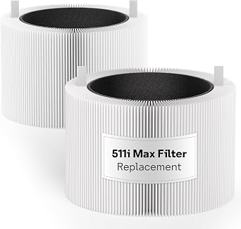 Leemone 511i Max Filter Replacement Compatible with BLUEAIR HEPASilent Air Puri-fier, H13 True HEPA Filter and Activated Carbon Filtration System, Blue Pure F5MAX, 2 Pack