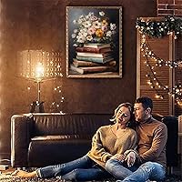 Vista 4 de Kits de punto de cruz estampado para adultos - Kits de bordado de flores de libro para principiantes adultos, 11 CT patrones dimensiones kits