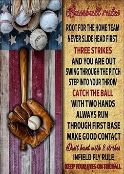 Adults Kids 300 Pieces Wooden Jigsaw Puzzle Baseball Rules Baseball Gift for Baseball Players Puzzle Challenging Educational Fun Family Games Toys Gifts for Home Kitchen Decor Family Activities