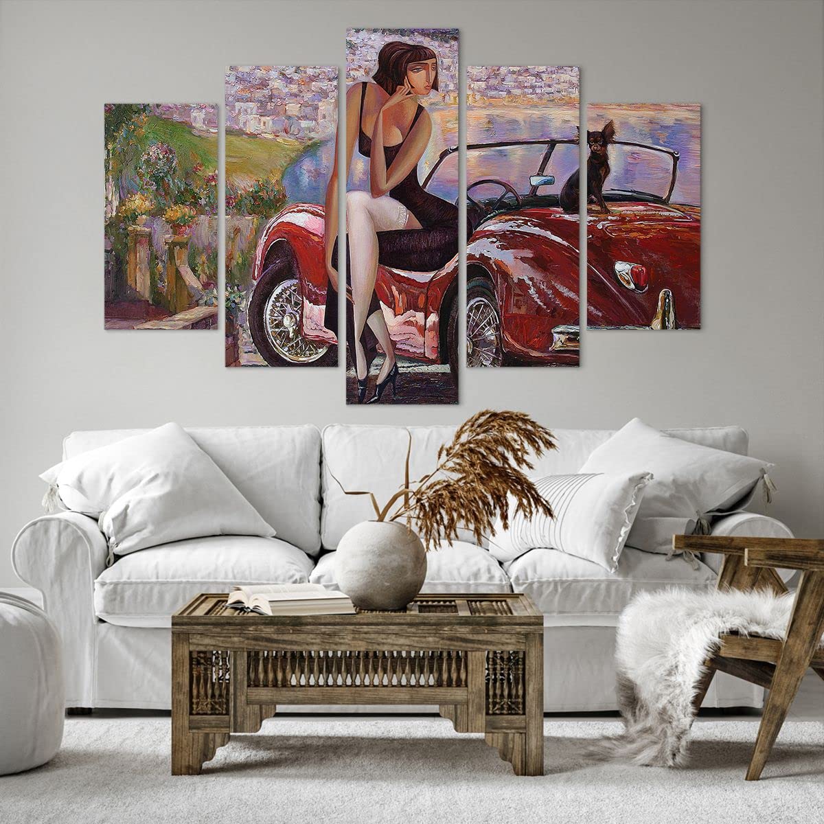 ARTTOR Quadro Su Tela 150x100cm – Donna Nudo Mistero – Stampe Da Parete XXL – 5 Pezzi – Decorazione Moderna Per Soggiorno E Camera Da Letto