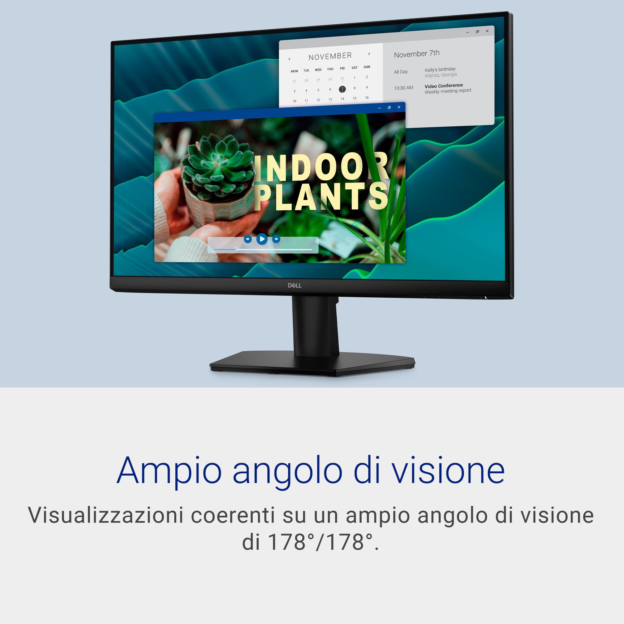 Dell 24 Monitor - SE2426H, Full HD (1920x1080), 144Hz, IPS, 1ms MPRT, AMD FreeSync, VESA (100x100mm), 2 HDMI, 3 Anni di Garanzia, Nero