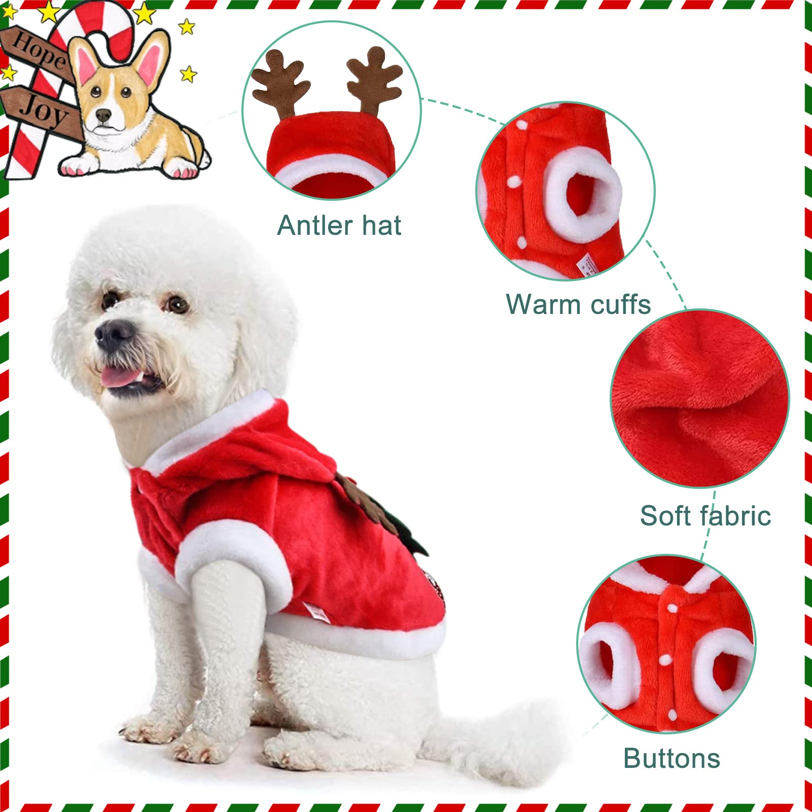 Deguisement De Noël Pour Chien Chat, Accessoire Tenue Costume De