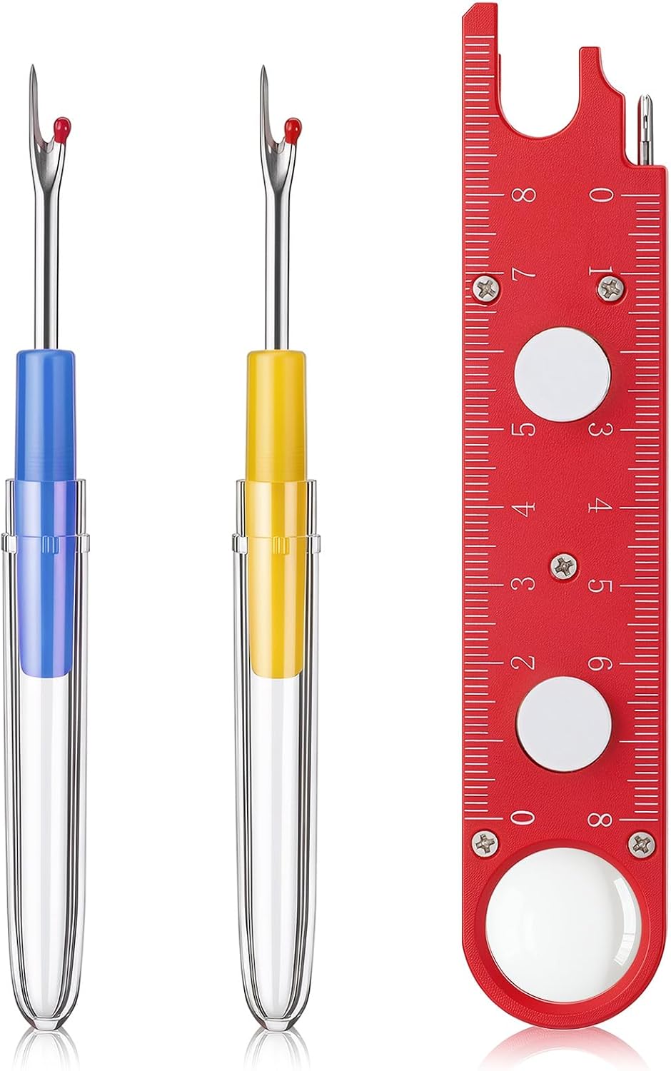 Sewing Machine Needle Threader Seam Ripper Thread Cutter | Stitch Insertion Seam Guide Automatic Quick Threading Tool 4 In 1 for Quilting DIY Craft Tailors Elderly