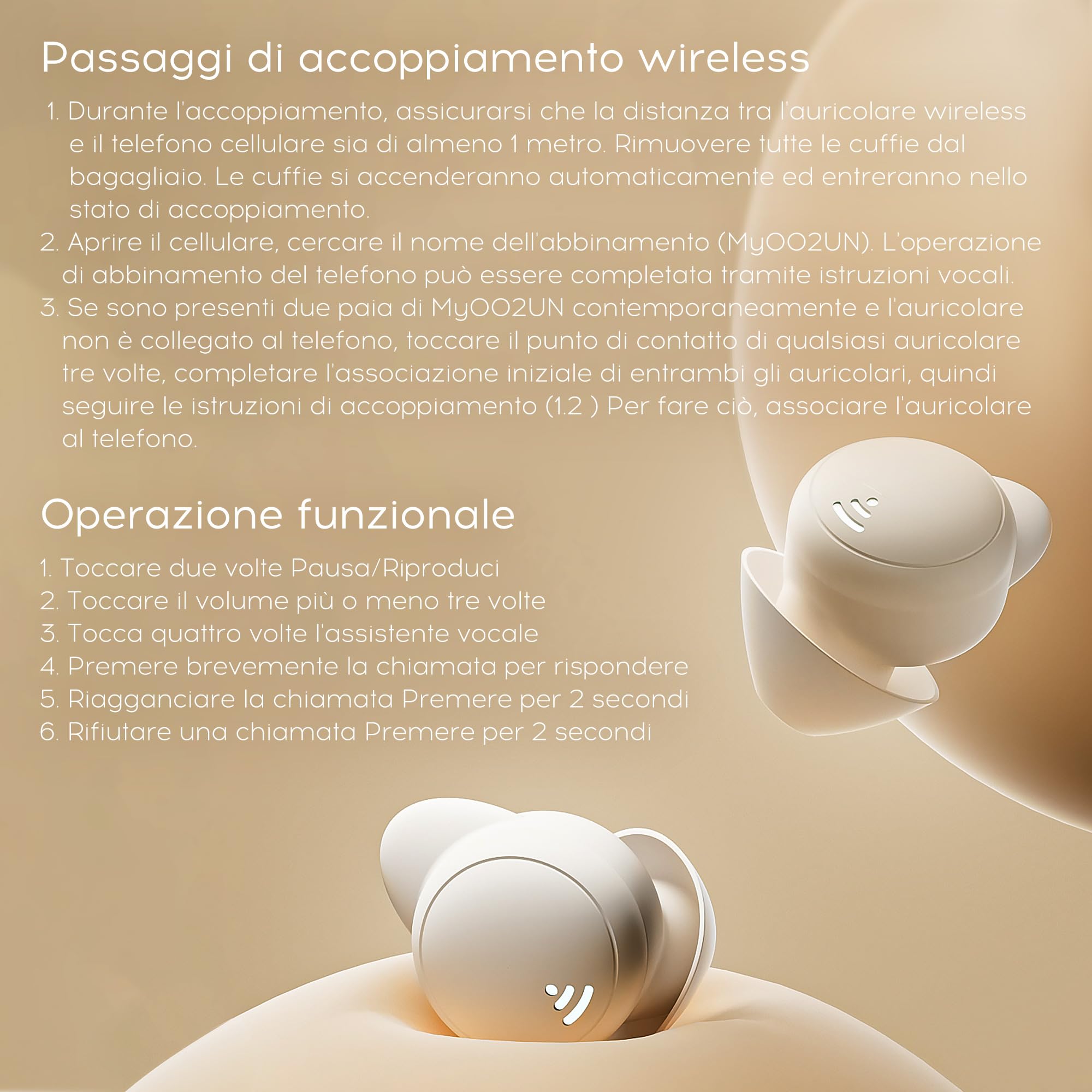 sunvito Cuffie per Dormire, Mini Auricolari Wireless Bluetooth 5.3 Auricolari per Dormire, Auricolari Nascosti con Display di Alimentazione per Esercizio, Lavoro, Escursionismo