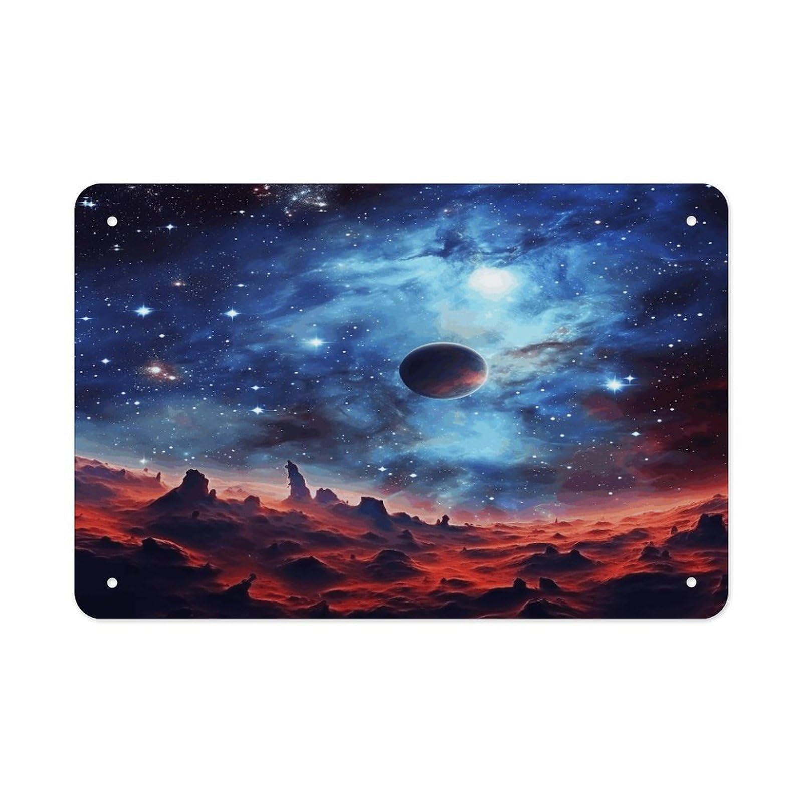 Fekiloot Style Galaxy Space Metal Signs Wall Art Tin Sign
