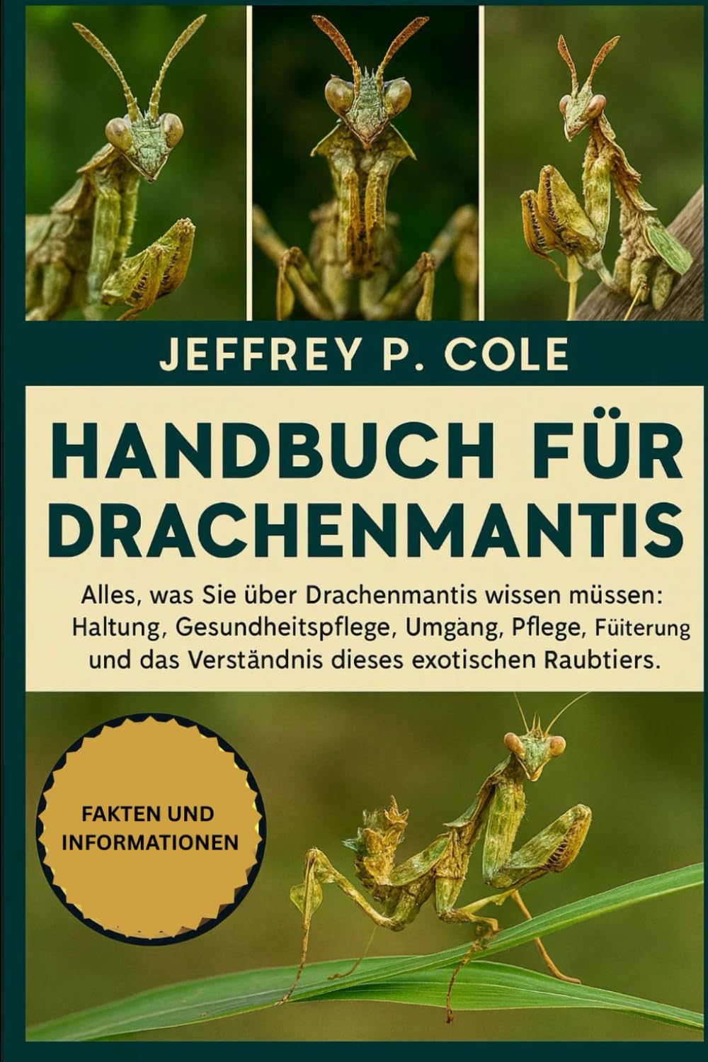 Handbuch für Drachenmantis: Alles, was Sie über Drachenmantis wissen müssen: Haltung, Gesundheitspflege, Umgang, Pflege, Fütterung und das Verständnis dieses exotischen Raubtiers.